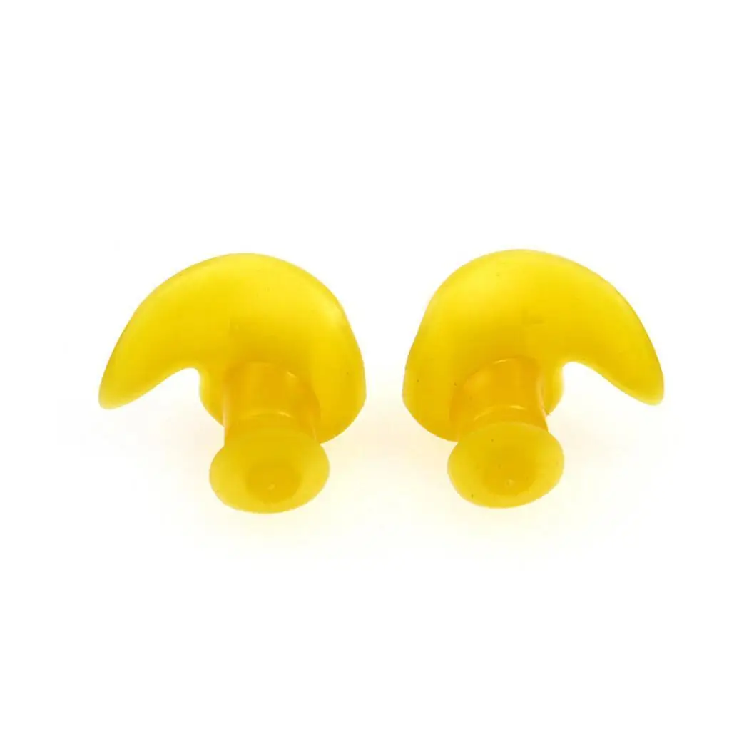 1 пара мягкие беруши экологические силиконовые водонепроницаемые пылезащитные беруши для дайвинга водные виды спорта аксессуары для плавания - Цвет: yellow