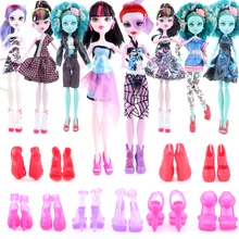 Cheapest 10 items 5 Suit Clothes 5 Pair Shoes Wizard Dolls High Accessories Fashion Clothes for