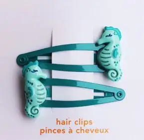 Детский головной убор принцессы; заколка для волос для девочек с милыми мультяшными животными; полипропиленовая заколка; милые заколки для волос ручной работы для девочек; 2 шт - Цвет: G
