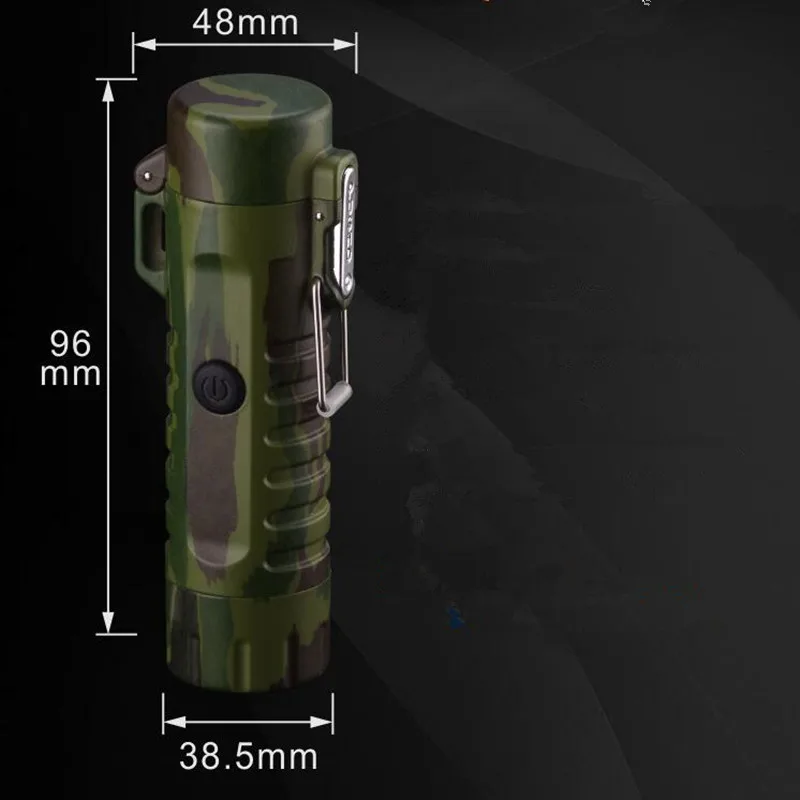 Новая USB зарядка двойная дуговая зажигалка, водонепроницаемая плазменная Зажигалка для наружного кемпинга, спорта, ветрозащитная электронная зажигалка