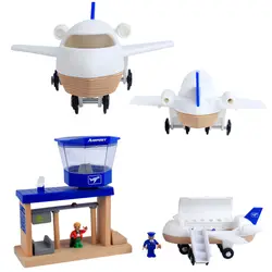 Детские деревянные игрушки сборка Bocks Air Порты и разъёмы самолетов и капитан легковых автомобилей разобрать Игрушки для маленьких