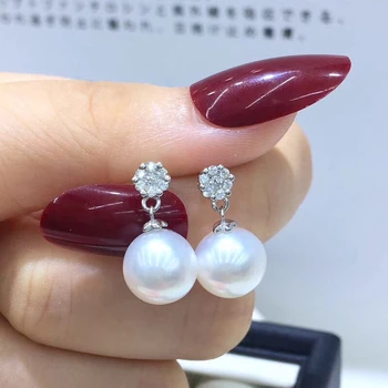 

925 Sterling Silver Earrings Findings Base Earrings Settings Mountings Parts Mounts for Pearls Agate Coral Stones
