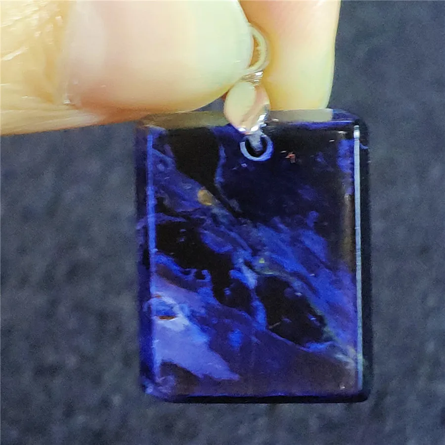 

Genuine Namibia Natural Pietersite Pendant Woman Men Powerful Rectangle Bead Natural Stone Pendant 21x17x10mm
