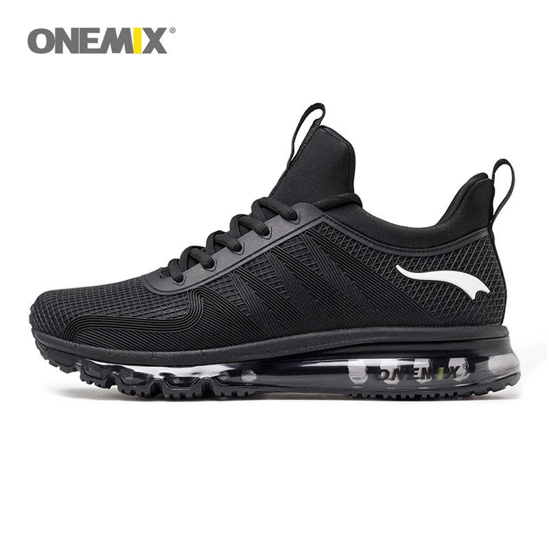 

ONEMIX 2019 Air Cushion Running Shoes for men Black Sports Shoes Light Fitness Outdoor Jogging Sneakers Free Shipping