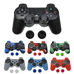 Силиконовый чехол для PS3 контроллер Наклейка кожи чехол для Playstation 3 геймпад Controle игровых аксессуаров с 2 силиконовые колпачки