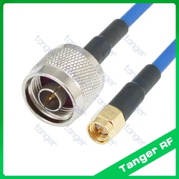 

Tanger N male to SMA male plug straight with RG402 RG141 RG-402 Blue Coaxial Jumper Semi Flex Cable 20in 50cm RF Low Loss Coax