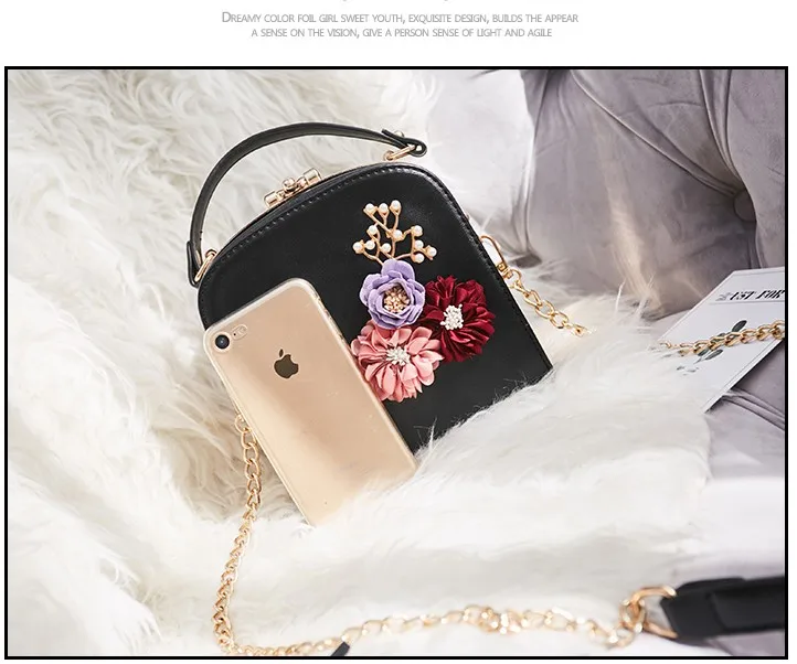 SAFEBET, Брендовая женская сумка, высокое качество, новинка, дикая мода, вышивка, цветок, цепь, сумка на плечо, Женская Портативная сумка-мессенджер