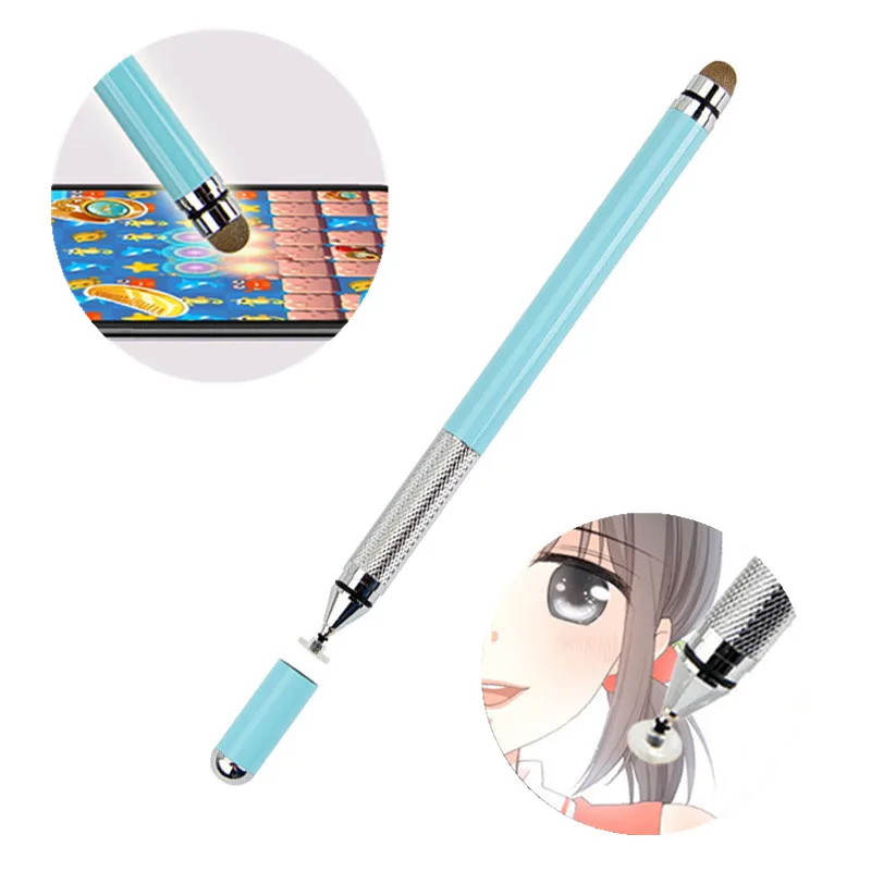 

Metal double stylus pen capacitive screen tablet touch pen kids drawing writing universal active stylus for android for iPad