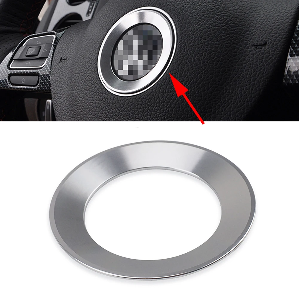 

Car Steering Wheel Logo Insignia Metal Ring Frame Sticker Car Styling for Volkswagen VW Jetta Passat B5 B6 B7 Beetle T4 Scirocco