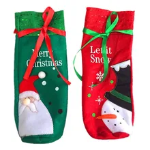 Чехлы для винных бутылок, украшения для дома, вечерние, Санта Клаус, Рождество