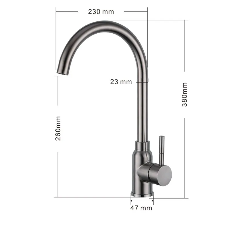 IVRICH SUS304 нержавеющая сталь кухонный кран Gooseneck стиль широкий распространение полива воды-экономия мягкий генератор мыльных пузырей VR402 - Цвет: VR402 Brushed