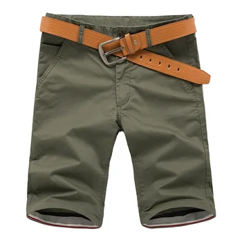 

Shorts Men Summer Fashion Mens Shorts Casual Cotton Slim Beach Solid Color Joggers Trousers Knee Length Male Shorts 2018