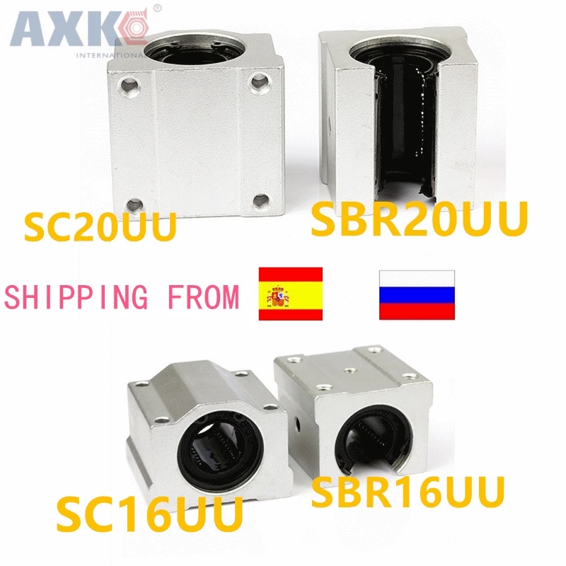 SC20UU SCS16UU SBR20UU SBR16UU 20 мм 16 Линейный шарикоподшипник скользящий Блок линейный