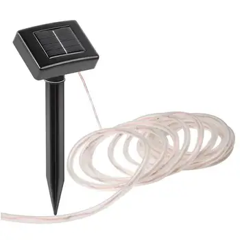 

23ft 50 LED Solar Power Tube Lights Strip Waterproof Outdoor Garden Part RGB Christmas tree lights led light fixtures A609 APJ