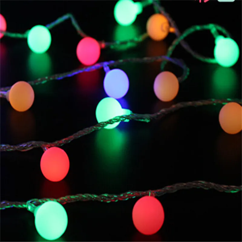 4M 20 Led Festoon Christmas Tree Garland String Xmas Decoration Ball Led Curtain Navidad Curtain Fairy Lights Holiday