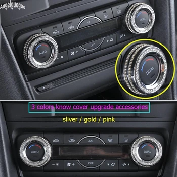

For Mazda Axela CX-4 CX-5 ATENZA Accessories Car Air Conditioning Rotary Knob Cover AUTO DUAL Switch Decoration Ring Car-styling