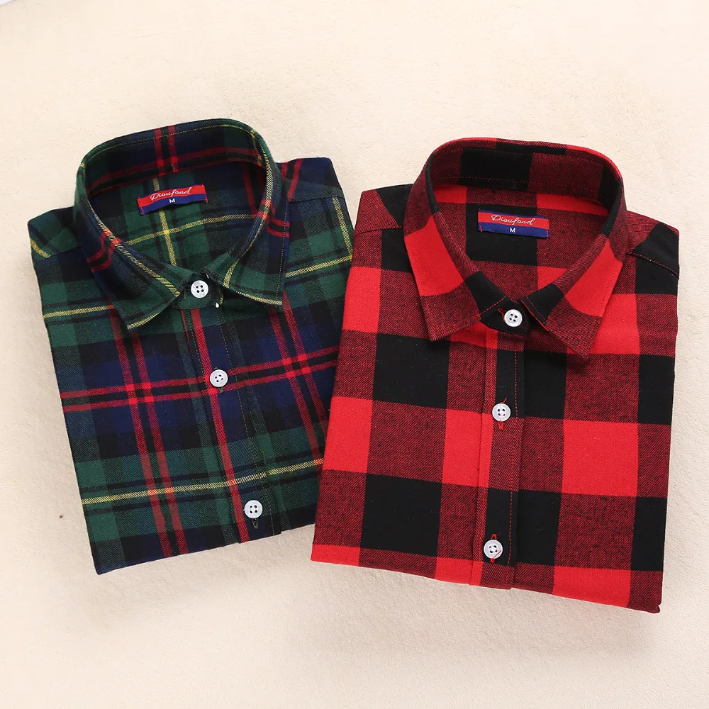 Compra para mujer rojo camisa de franela a cuadros online