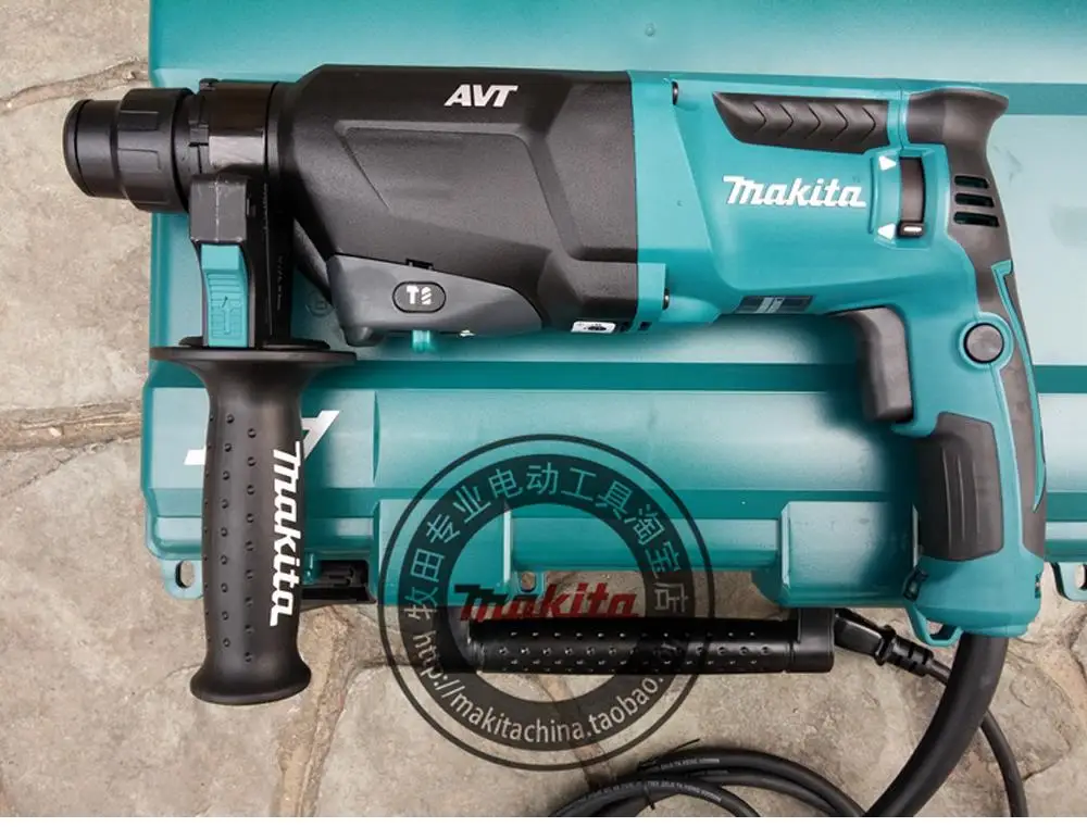 Перфоратор Makita HR2611F светильник AVT чрезвычайно низкая вибрация встроенный рабочий светильник Три функции 800 Вт 4, 600ipm 1200 об/мин