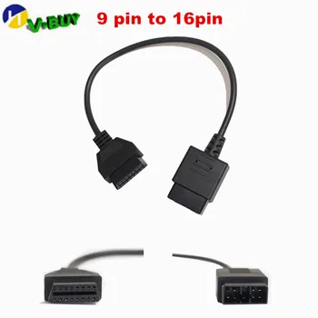 

For Su--baru 9pin cable OBD1 to obd2 16pin lead diagnostic interface cable 9 pin OBDII extension cord lead OBD 2