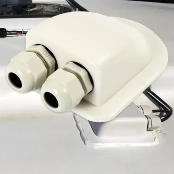 

ABS Roof Grommet Caravan and Marine Roof Mount Cable Entry with IP68 Glands Solar Cable Entry Plate Double Hole