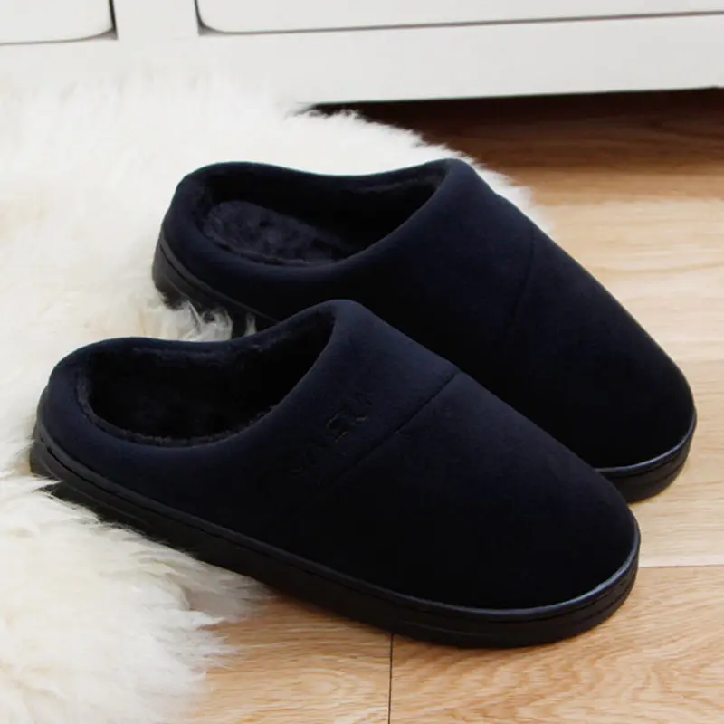 

Couple Winter Slippers Women Home Warm Slippers Basic Platform Slides Plush Indoor Luxury Shoes Women Designers Suede Flat Shoes