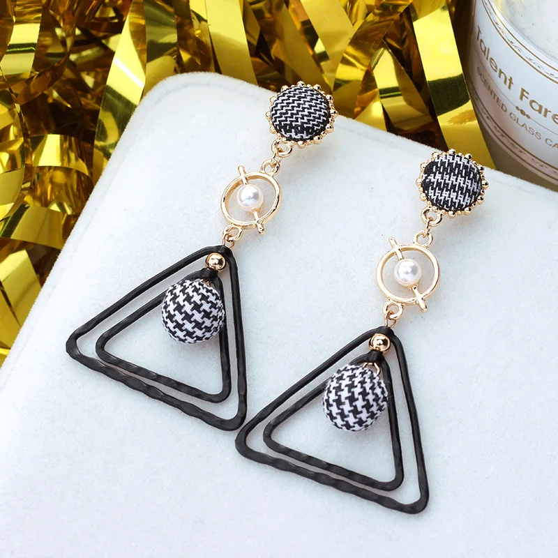 

fashion personality exaggeration long geometric triangular for the women earrings temperament pendant, air lady's Earrings