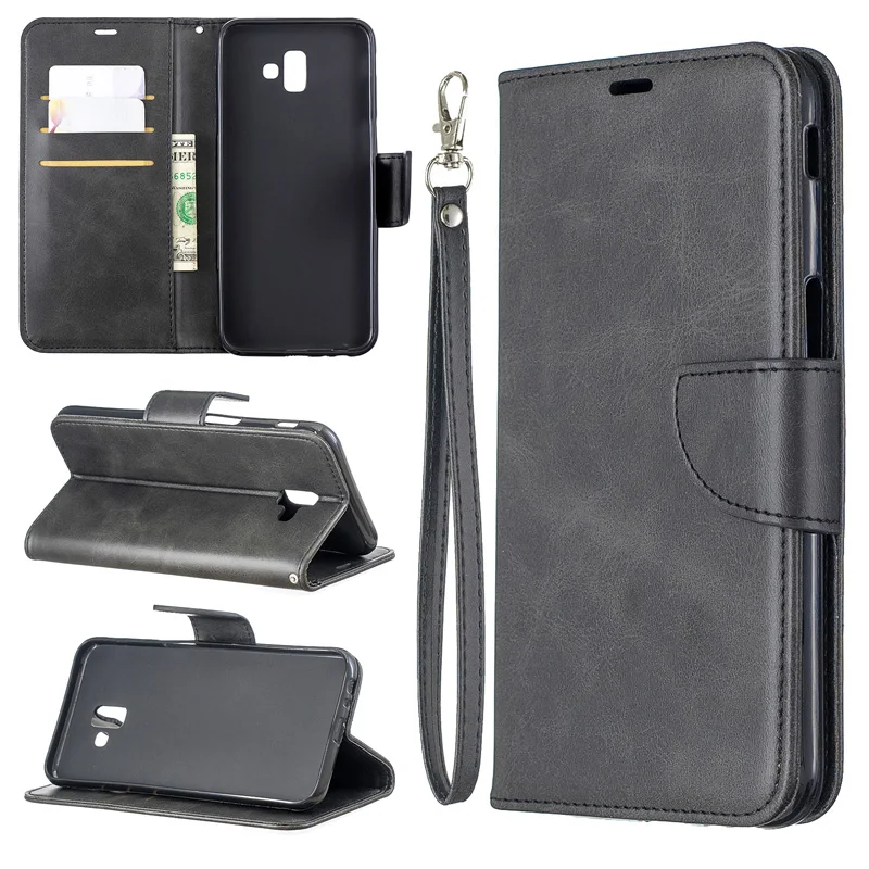 

2019 Leather Case Wallet Cover on For Samsung Galaxy J6 J4 A8 A6 Plus J2 Pro A7 2018 J3 J5 J7 Pro 2017 Vintage Flip Book Cases