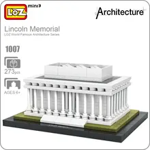 Idéias de LOZ Mini Blocos Arquitetura Lincoln Memorial Bircks Washington Mini Modelo De Construção De Plástico Brinquedo Educacional DIY Presente 1007