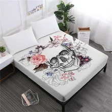 Ladies Sugar Skull Bed Sheet Rose Floral Fitted Sheet King Queen Bedding Deep Pocket Mattress Cover Polyester Home Textile D25 Ladies Sugar Skull Bed Sheet Rose Floral Fitted Sheet King Queen Bedding Deep Pocket Mattress Cover Polyester Home Textile D25