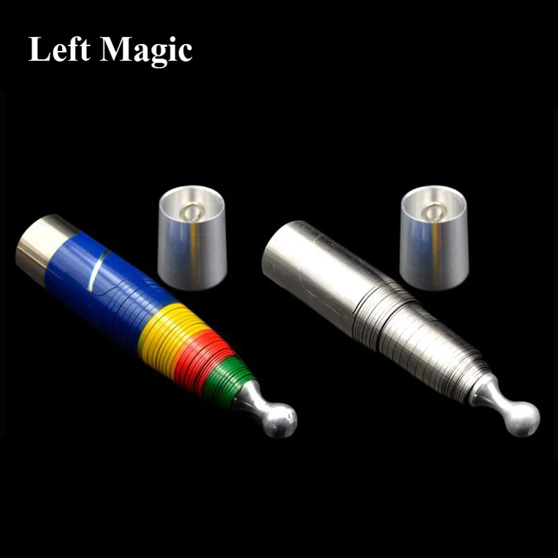 

4 Colors Steel Metal Vanishing Cane Magic Tricks Sliver Stainless Disappeared Stick Shrink Bar Stage Gimmick For Magician