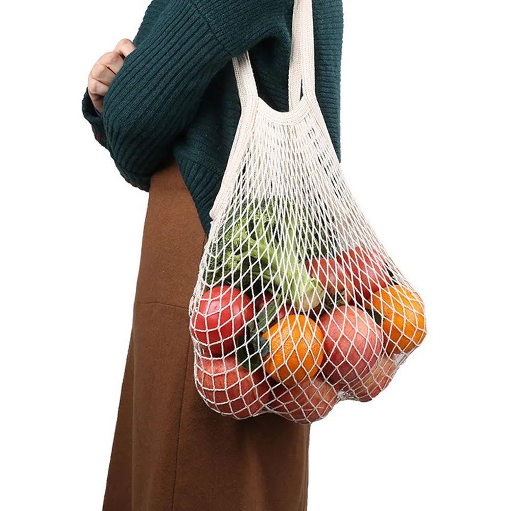 7 шт./компл. многоразовые хлопковые платья с сеточкой с производить мешки для фруктов и овощей, торговый организовать сумка моющийся износоустойчивый Бакалея сумка для переноски чехол с креплением на ремень