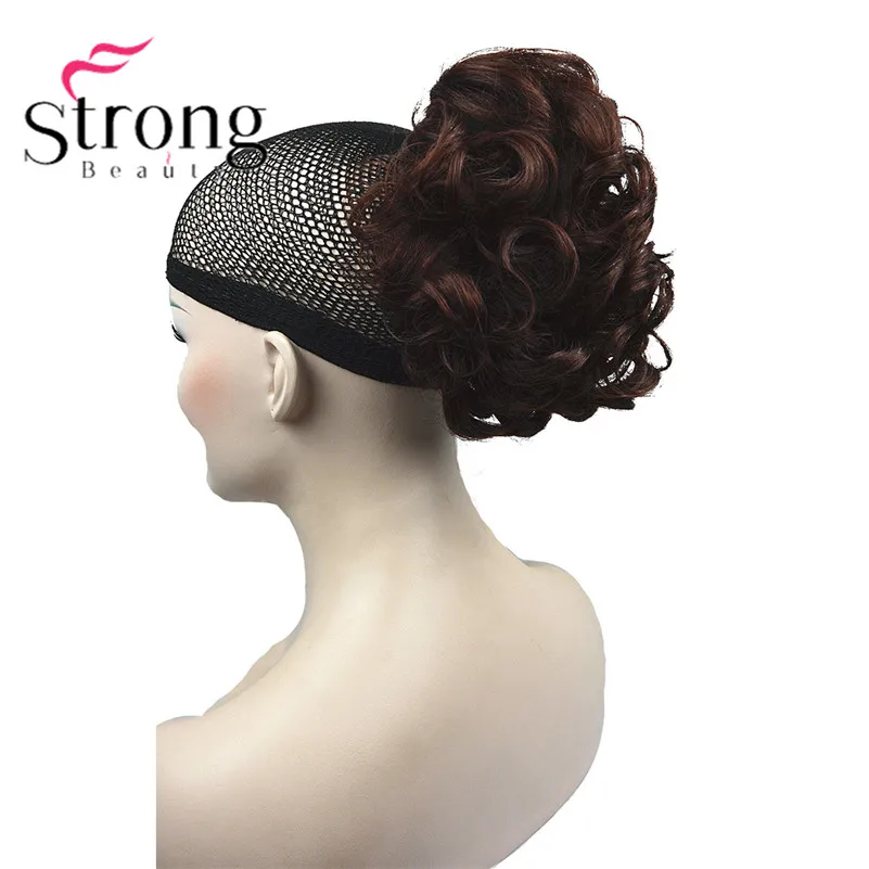 StrongBeauty короткий кудрявый зажим в Коготь Конский хвост наращивание волос синтетические волосы кусок 80 г с челюстью/коготь клип - Цвет: #33