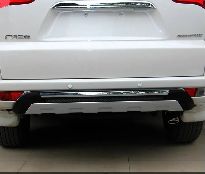 Для Mitsubishi Pajero Sport 2013- Передний+ задний бампер диффузор бамперы защита для губ защитная накладка ABS хромированная отделка 2PES
