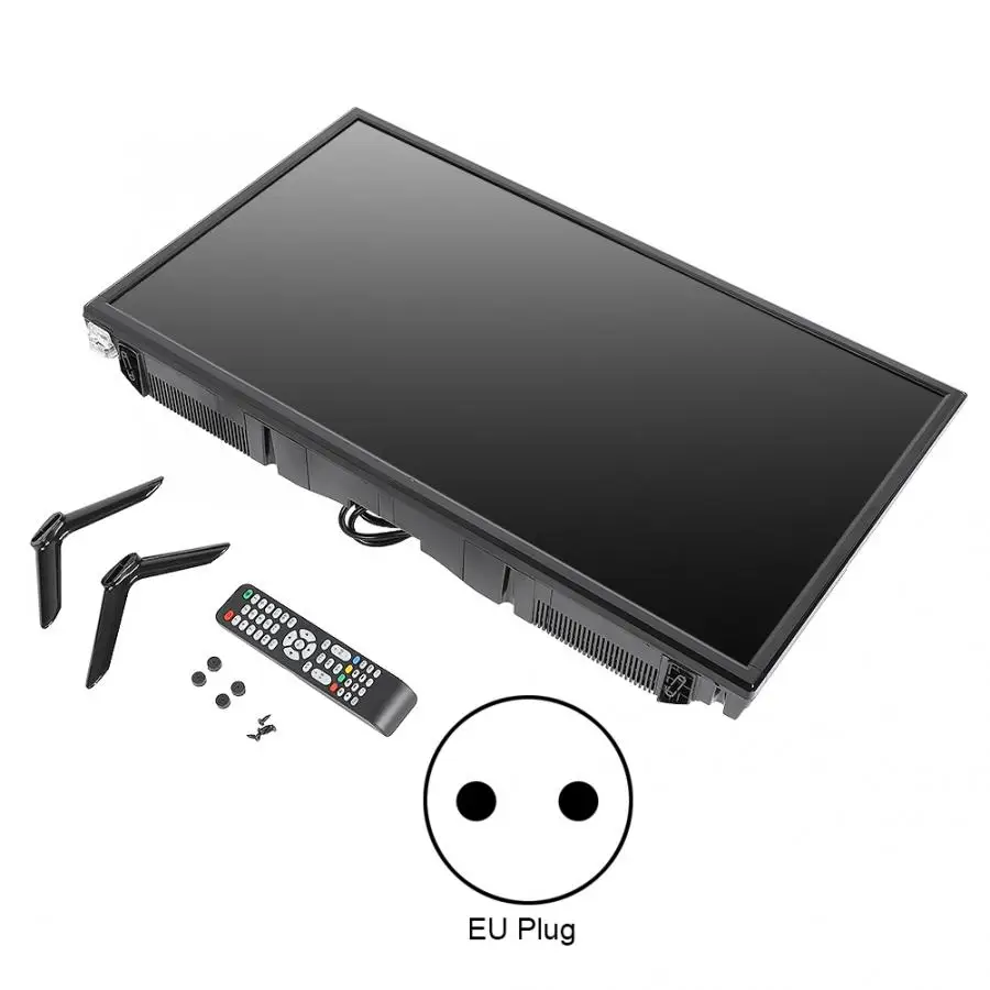 32 дюйма HD lcd Smart tv DVB-T2 1366*168 плоский экран lcd домашний кинотеатр Smart tv преобразование в реальном времени с HDMI/USB - Цвет корпуса: EU Plug