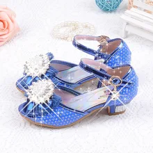 Enfants filles sandales princesse de la mode chaussures d’été à talons hauts sandales enfants filles strass parti chaussures bébé sandales