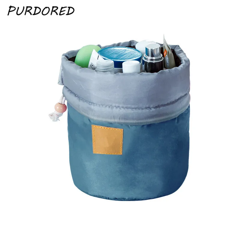 

PURDORED 1 pc Drawstring Cosmetic Bag Women Solid Makeup Bag Waterproof Travel Make Up Bag Organizer Toiletry Bag Dropshipping