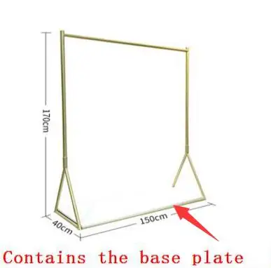 Витрина для магазина одежды, Золотая стойка для одежды, полка для магазина женской одежды, напольные вешалки, не сбрасывают краски, дизайн магазина - Цвет: 16