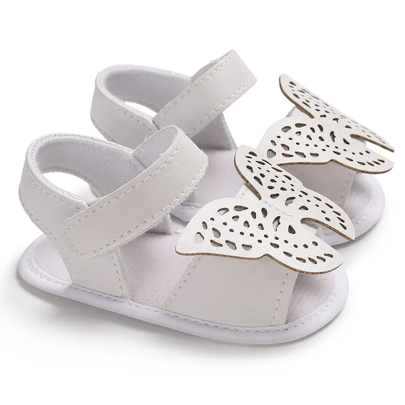 Детская обувь для новорожденных мальчиков и девочек с мягкой подошвой; милая летняя детская обувь с бабочкой для детей 0-18 месяцев