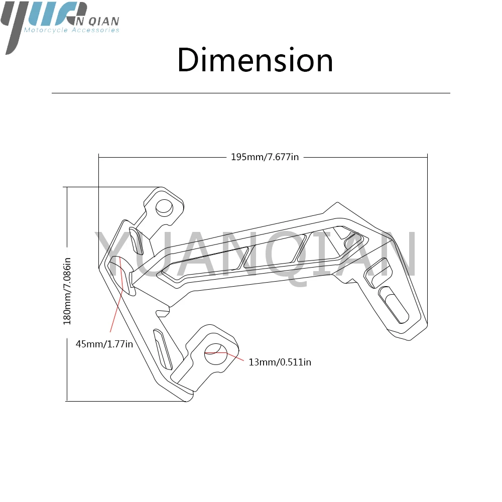 Мотоцикл CNC алюминиевый держатель номерного знака Кронштейн номерного знака Подходит для HONDA MSX125 MSX300 MSX 125 300