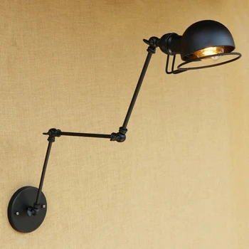 

American country creative modern minimalist retro personality three long arm long tube long living room coffee shop wall lamp