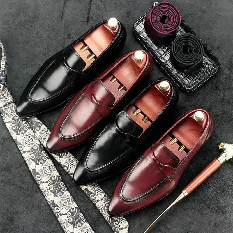 leather business casual shoes
