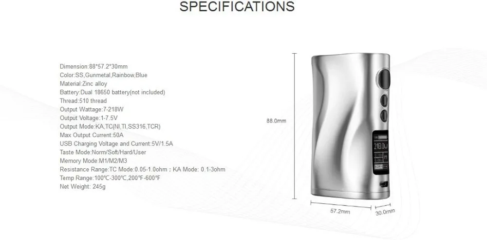 Nikola Medea 218W Box Mod -5