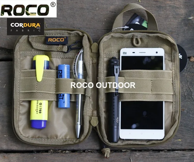 ROCOTACTICAL, военный кошелек, карманный, EDC, для путешествий, военный, спортивный, карманный органайзер, военный, универсальный, для телефона, сумка, Cordura, нейлон