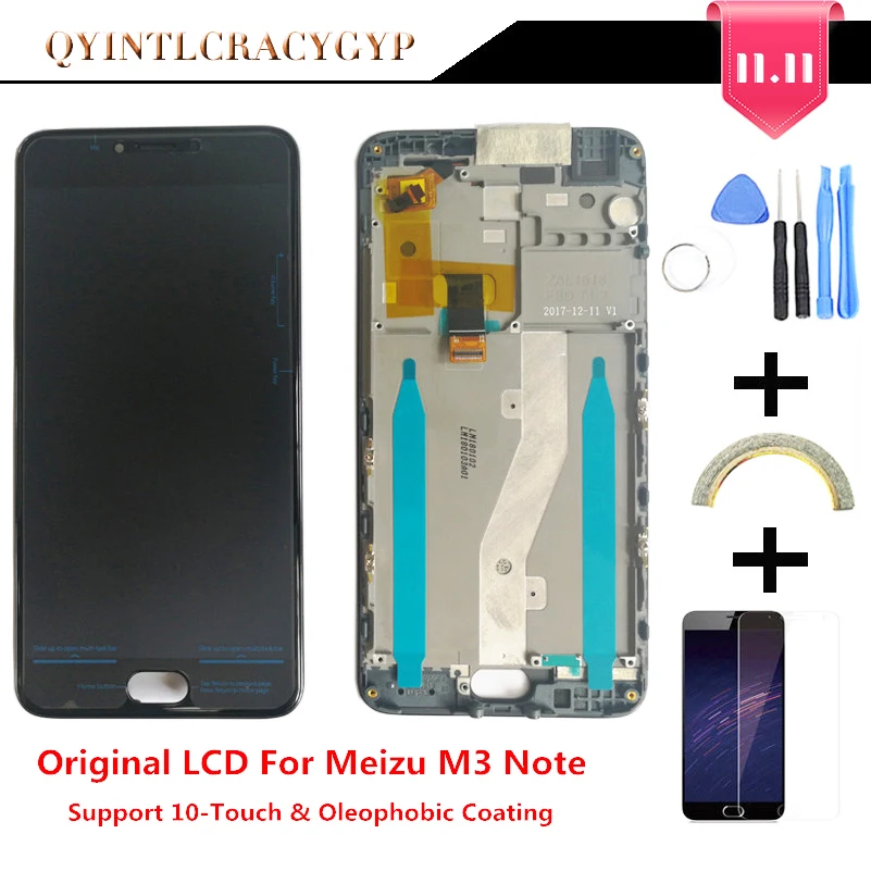 Цена 10 сенсорный экран оригинальный ЖК дисплей + рамка для Meizu M3 Примечание L681H ЖК дисплей Экран дисплея замена для Meizu M3 Примечание L681H Digiziter Aseembly