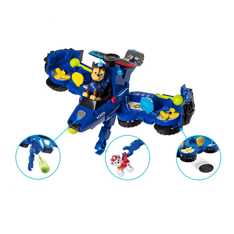 Paw Patrol Rubble Toy Aircraft Car Deformation 2-in-1 Set Vehicle Transforming Model Action Anime Figure toys of children Gift Paw Patrol Rubble Toy Aircraft Car Deformation 2-in-1 Set Vehicle Transforming Model Action Anime Figure toys of children Gift