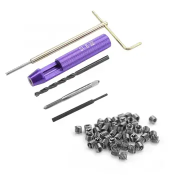 

50Pcs Stainless Steel Coiled Wire Inserts Helical Insert Screw Threaded inserts Installment Tool Kit 8-32UNC x 1.5D