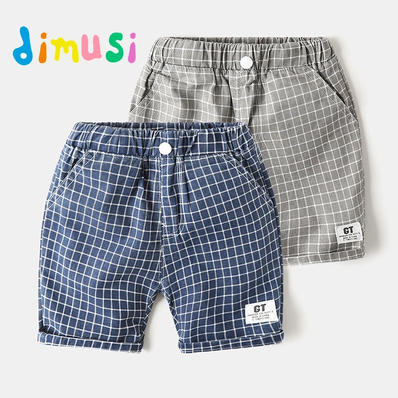 

Dimusi summer boys Shorts Plaid printed cotton short pants Panties boy beach Shorts for boys BC218