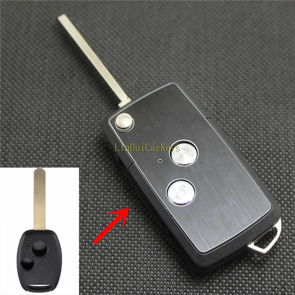 

PINECONE for HONDA CIVIC CITY FIT CRV ACCORD Keys Case 2 Buttons Uncut Blade High Quality Modified Remote Key ABS Shell 1PC