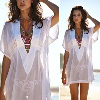 

2019 Hot Selling New Style Deep-V Bikini Outer Blouse-Sun-Protection Beach Skirt