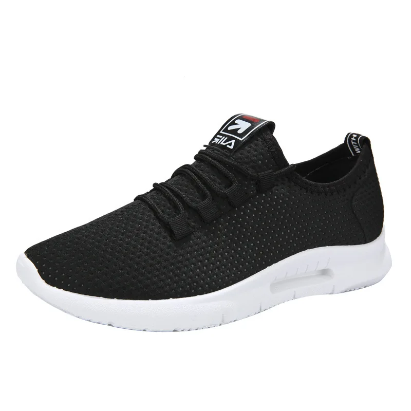 

Black Casual Sneakers 2019 Spring Fashion Leisure Running Shoes Flying Weaving Sports Shoes Men Shoes Air-permeable Mesh Shoes
